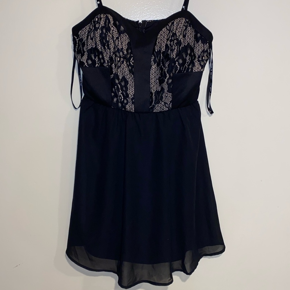 As U Wish Lace Bodice Fit & Flare Dress s
